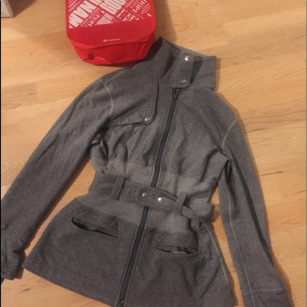 Grey lululemon full metal jacket.